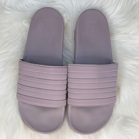 Adidas Unisex Adilette Comfort Slide Sandals - Soft Lavender Men\'s size 10 main image 4